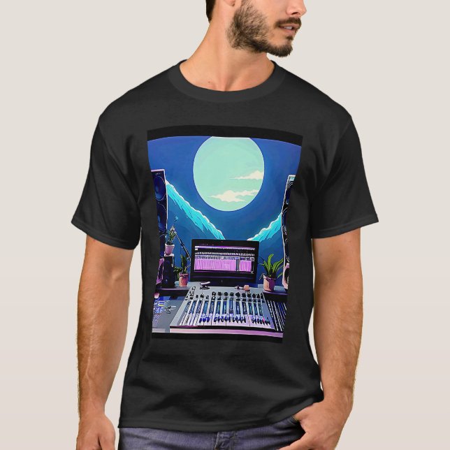 Camiseta Lo fi hip hop chillhop chill beats studio aestheti (Anverso)