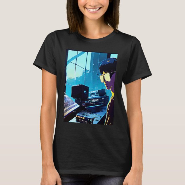 Camiseta Lo fi hip hop chillhop chill beats studio aestheti (Anverso)