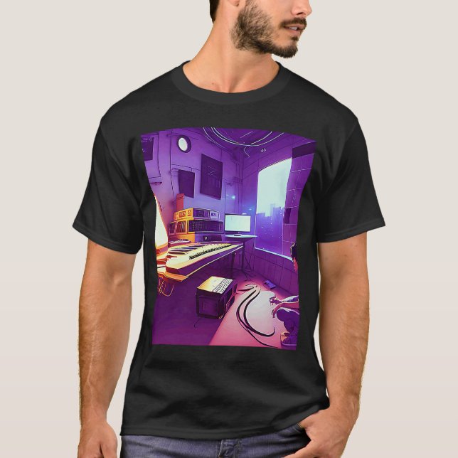 Camiseta Lo fi hip hop chillhop chill beats studio aestheti (Anverso)