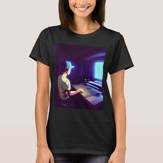Camiseta Lo fi hip hop chillhop chill beats studio aestheti (Anverso)