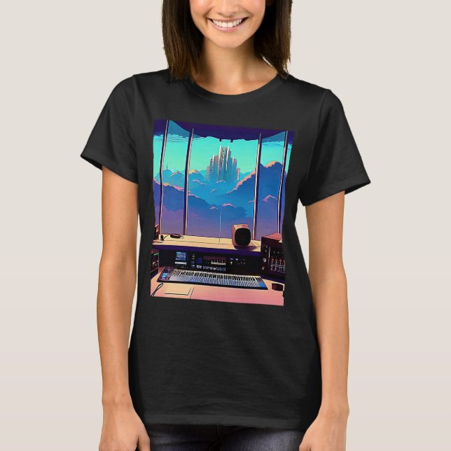Camiseta Lo fi hip hop chillhop chill beats studio aestheti (Anverso)