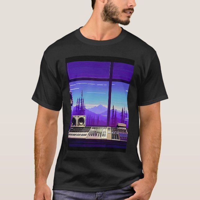 Camiseta Lo fi hip hop chillhop chill beats studio aestheti (Anverso)