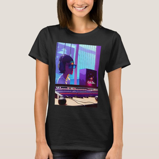 Camiseta Lo fi hip hop chillhop chill beats studio aestheti (Anverso)