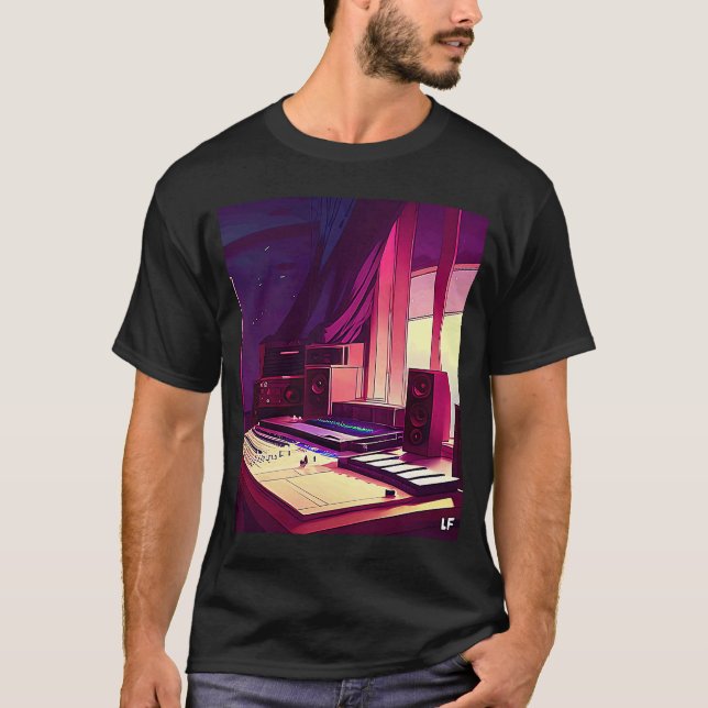 Camiseta Lo fi hip hop chillhop chill beats studio aestheti (Anverso)