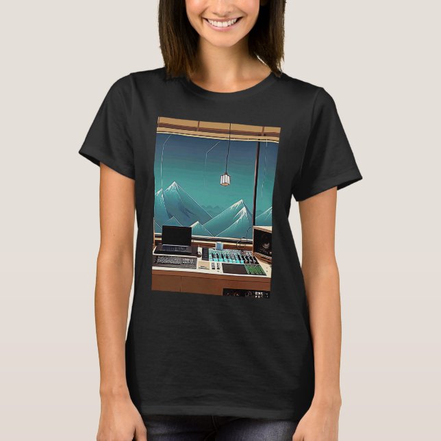 Camiseta Lo fi hip hop chillhop chill beats studio aestheti (Anverso)