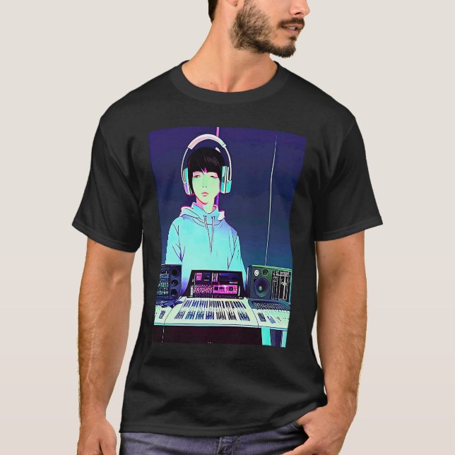 Camiseta Lo fi hip hop chillhop chill beats studio aestheti (Anverso)