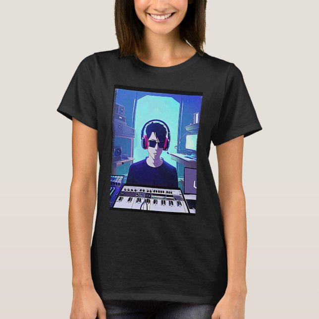 Camiseta Lo fi hip hop chillhop chill beats studio aestheti (Anverso)