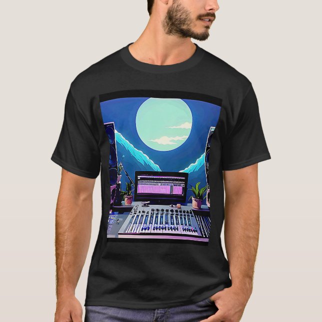 Camiseta Lo fi hip hop chillhop chill beats studio aestheti (Anverso)