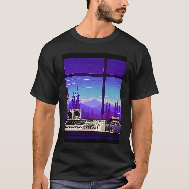 Camiseta Lo fi hip hop chillhop chill beats studio aestheti (Anverso)