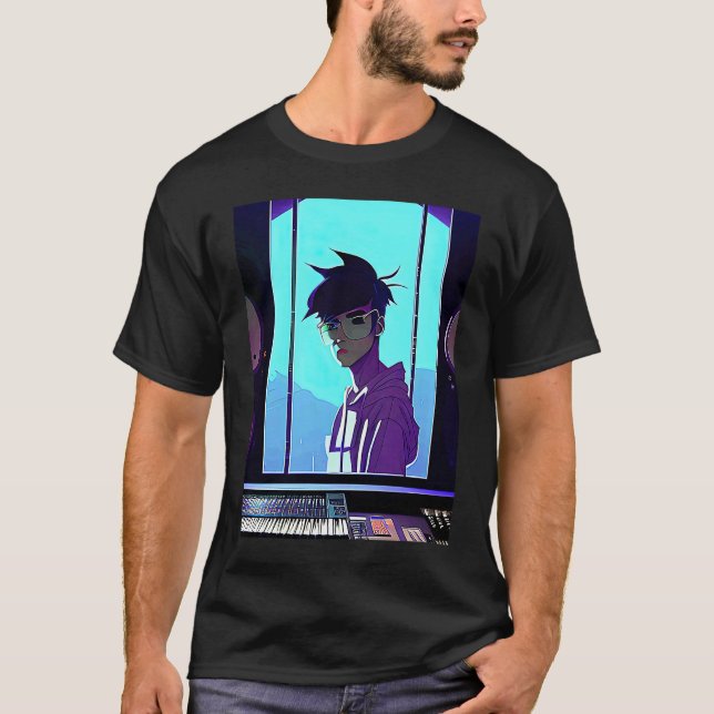 Camiseta Lo fi hip hop chillhop chill beats studio aestheti (Anverso)