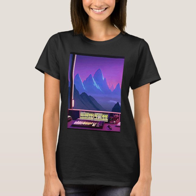 Camiseta Lo fi hip hop chillhop chill beats studio aestheti (Anverso)