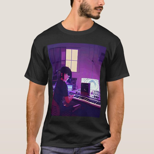 Camiseta Lo fi hip hop chillhop chill beats studio aestheti (Anverso)