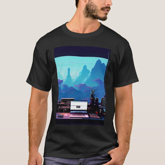 Camiseta Lo fi hip hop chillhop chill beats studio aestheti (Anverso)