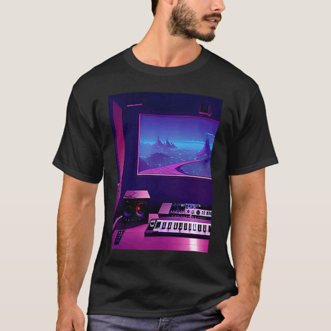 Camiseta Lo fi hip hop chillhop chill beats studio aestheti (Anverso)