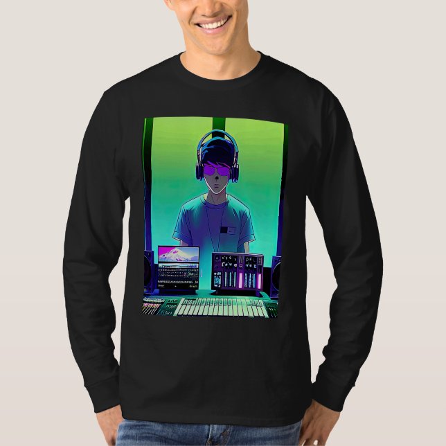 Camiseta Lo fi hip hop chillhop chill beats studio aestheti (Anverso)