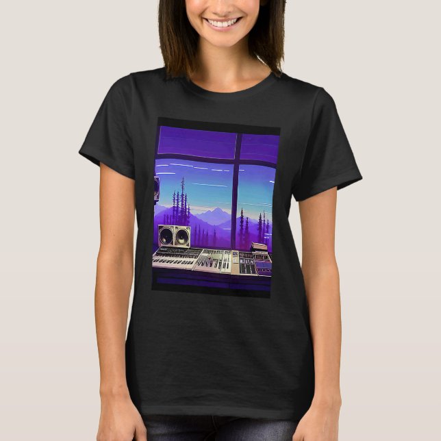Camiseta Lo fi hip hop chillhop chill beats studio aestheti (Anverso)