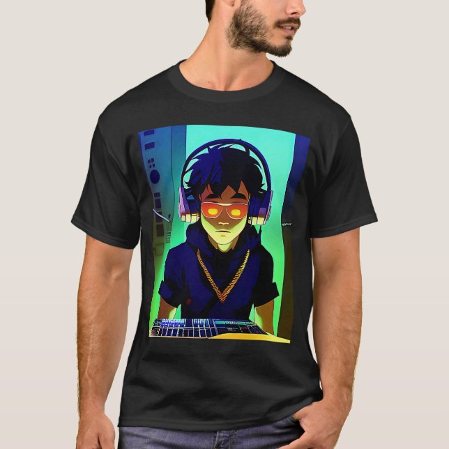 Camiseta Lo fi hip hop chillhop chill beats studio aestheti (Anverso)