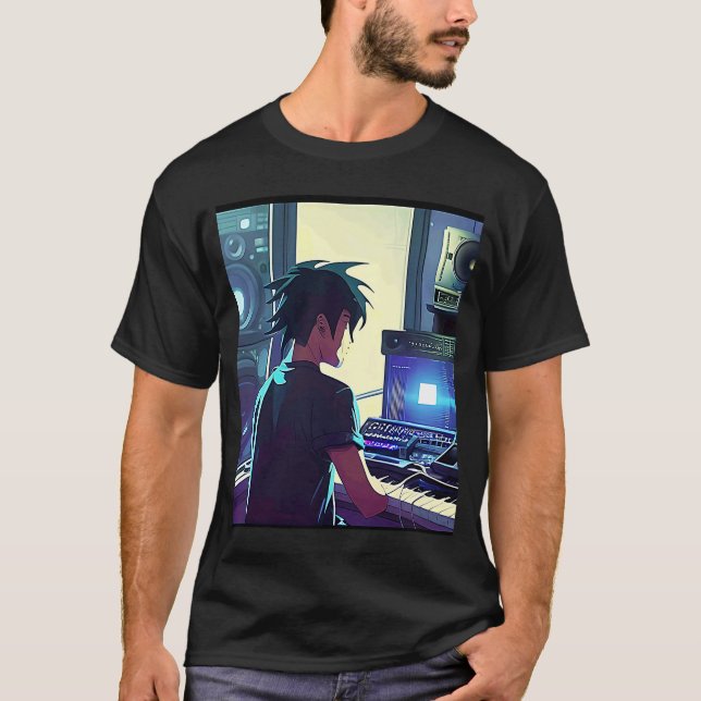 Camiseta Lo fi hip hop chillhop chill bebe estética masculi (Anverso)