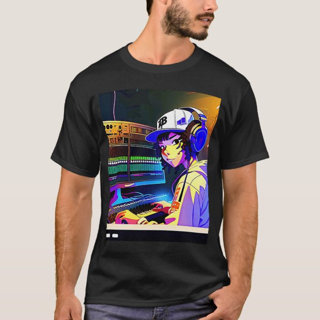 Camiseta Lo fi hip hop chillhop chill vence a estética 17 (Anverso)
