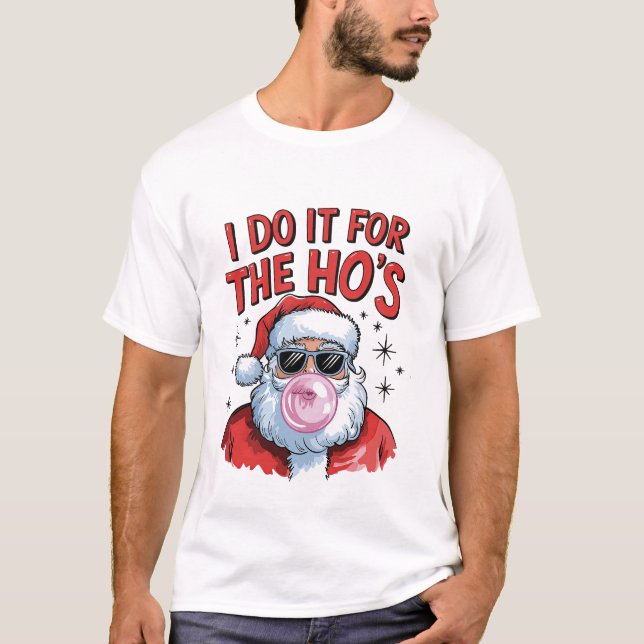 Camiseta Lo hago por el Hos, Vibes de Navidades Retro Santa (Anverso)
