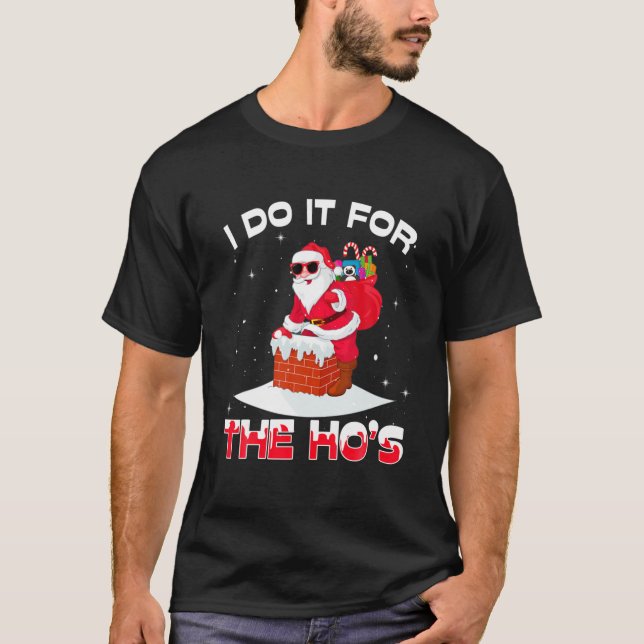 Camiseta Lo hago por los graciosos Navidades inapropiados d (Anverso)