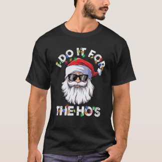 Camiseta Lo hago por los Navidades de gafas de sol de Santa