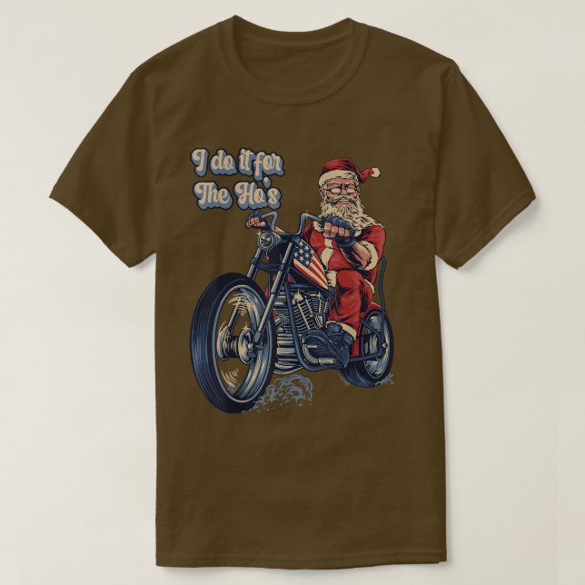 Camiseta lo hago por los Navidades de ho's Funny Biker Sant (Diseño del anverso)