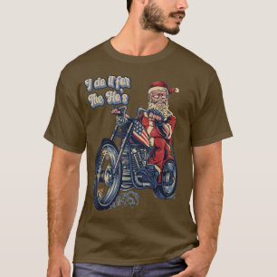 Camiseta lo hago por los Navidades de ho's Funny Biker Sant
