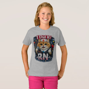 Camiseta Lo Hice Enfermera Graduada de Enfermería Gato Dive