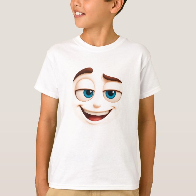 Camiseta Lo hice genial – sonrisa satisfecha de ojos azules (Anverso)