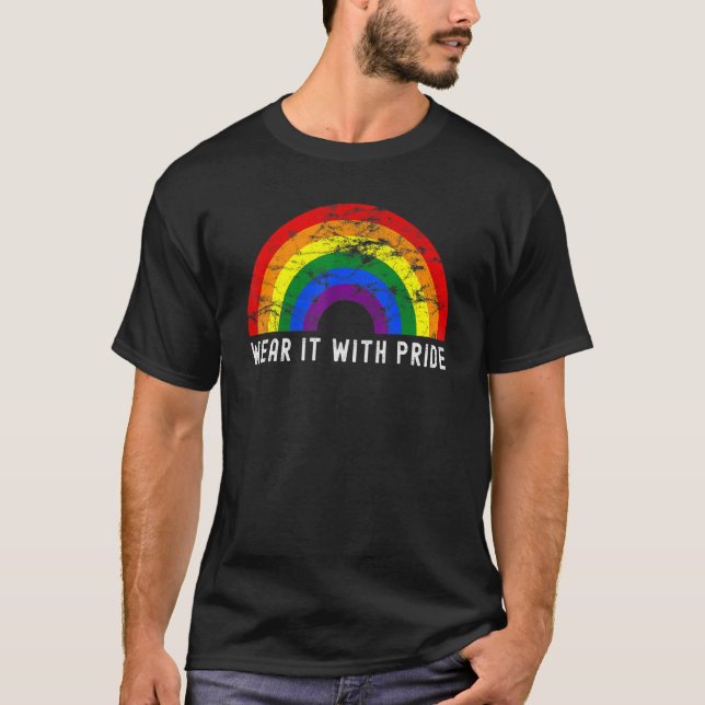 Camiseta Lo Llevamos Con Orgullo El Mes De Los Derechos Gay (Anverso)