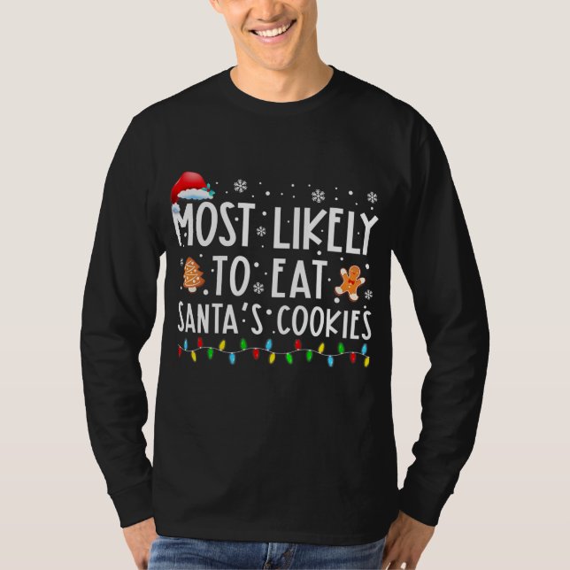 Camiseta Lo Más Probable Es Comer A La Familia De Cookies D (Anverso)