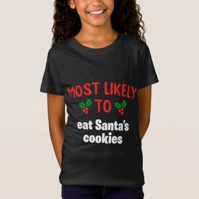 Camiseta Lo más probable es comer las galletas de Santa Dab (Anverso)