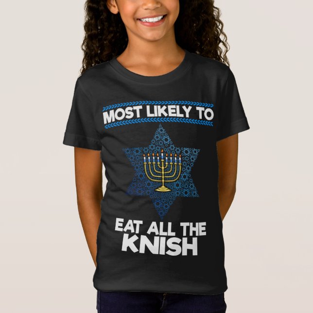 Camiseta Lo Más Probable Es Comer Toda La Familia Menorah H (Anverso)