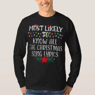 Camiseta Lo Más Probable Es Conocer Todas Las Letras De Can