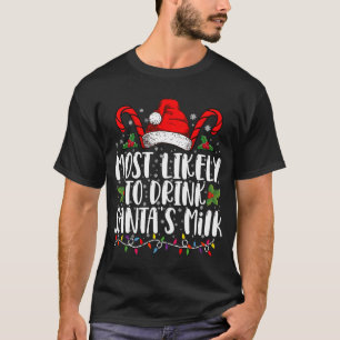 Camiseta Lo más probable es que beba Navidades graciosos de