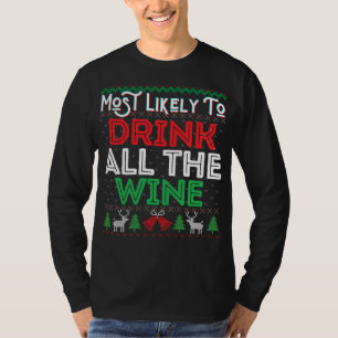 Camiseta Lo Más Probable Es Que Beban Todas Las Noches Famo