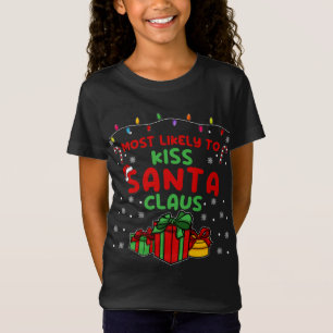 Camiseta Lo más probable es que bese a Santa Claus