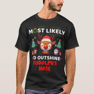 Camiseta Lo Más Probable Es Que Brillen A Los Renos De La N