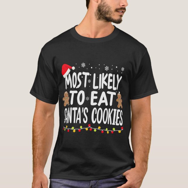 Camiseta Lo más probable es que coma a la divertida familia (Anverso)