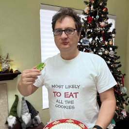 Camiseta Lo más probable es que coman galletas Navidades fi