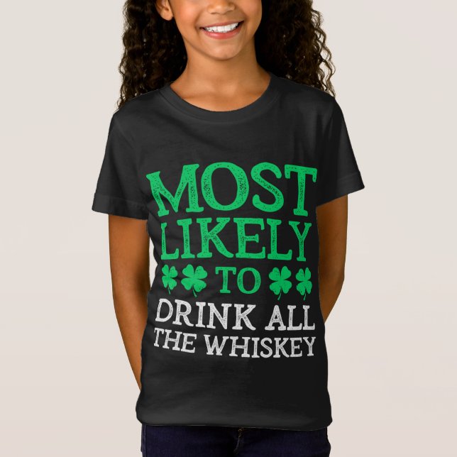 Camiseta Lo Más Probable Es Que El Día De San Patricio Beba (Anverso)
