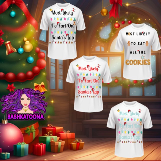 Camiseta Lo Más Probable Es Que Fart En La Larga Christma D (Subido por el creador)