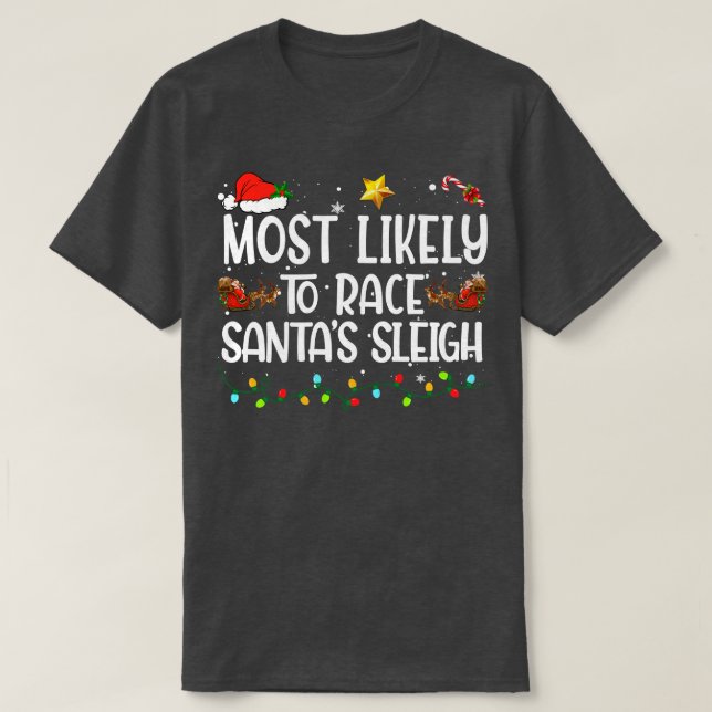 Camiseta Lo Más Probable Es Que Los Navidades De La Familia (Diseño del anverso)