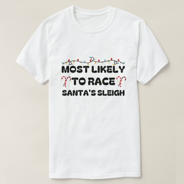 Camiseta Lo más probable es que los Navidades de Sleigh de  (Diseño del anverso)