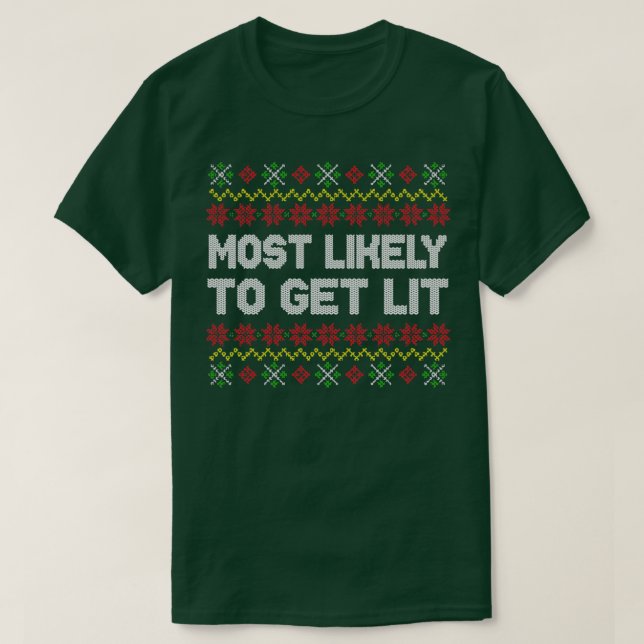 Camiseta Lo Más Probable Es Que Los Navidades Luminosos Se  (Diseño del anverso)