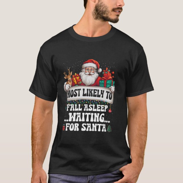Camiseta Lo más probable es que se quede dormido esperando  (Anverso)