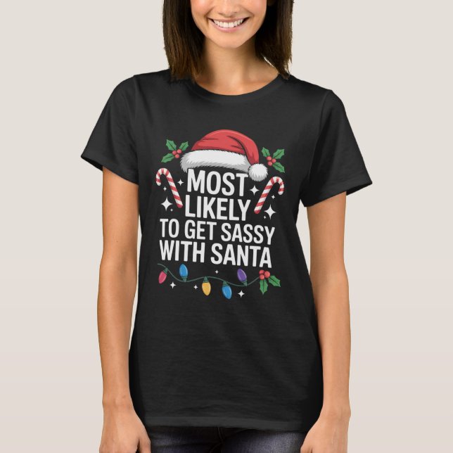 Camiseta Lo Más Probable Es Que Se Vayan Con Navidades De S (Anverso)