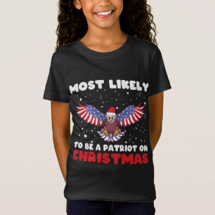 Camiseta Lo Más Probable Es Ser Patriota De Navidades, #Xma
