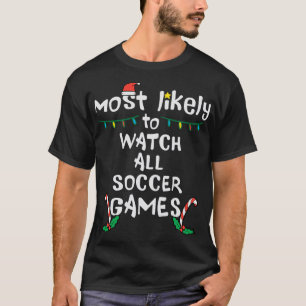 Camiseta Lo más probable es ver a los Navidades de fútbol N